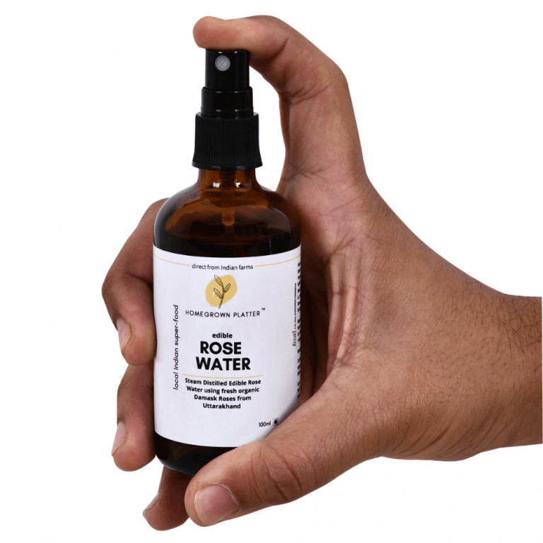 Gut Cooling Edible Rose Water [Steam Distilled Damask Gulab Ark]